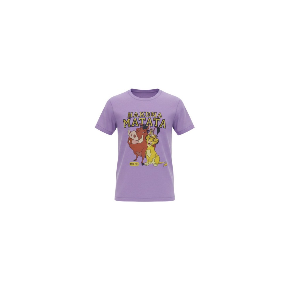Disney Graphic T-Shirt Women Medium Purple Lion King Hakuna Matata Cotton